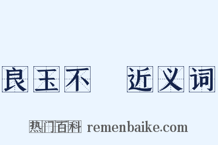 良玉不瑑近义词是什么意思的图片
